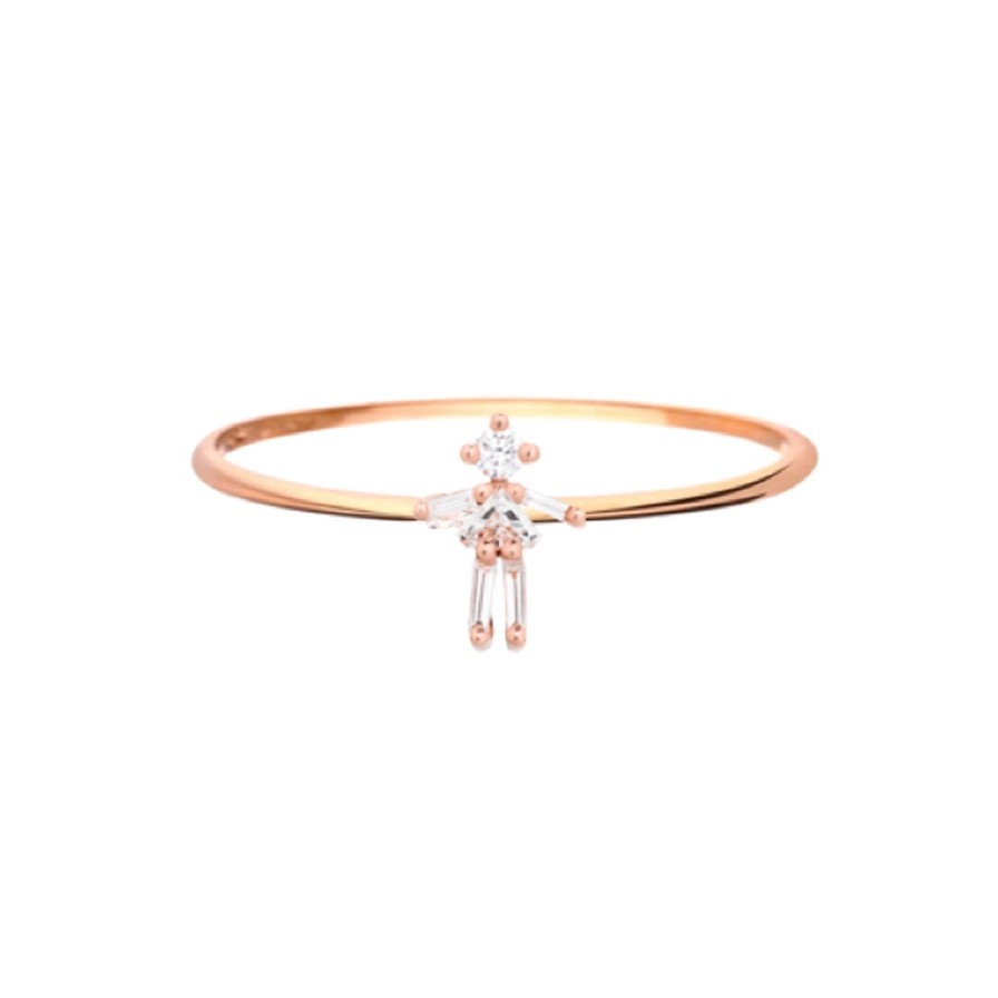 Rings Tomfoolery London | 18Ct Gold Diamond Girl Ring