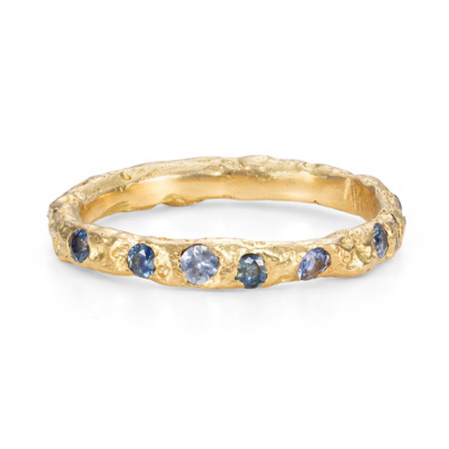 Rings Tomfoolery London | Ocean Studded Sapphire Urchin Band