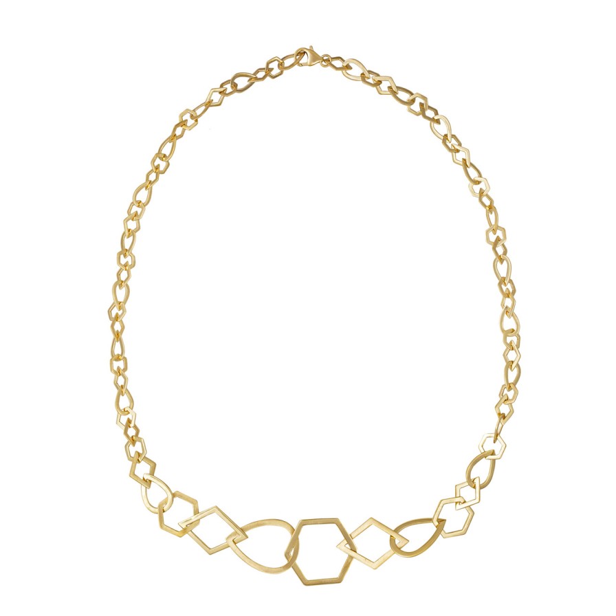 Necklaces Tomfoolery London | Gradual Multi Shape Chain Necklace