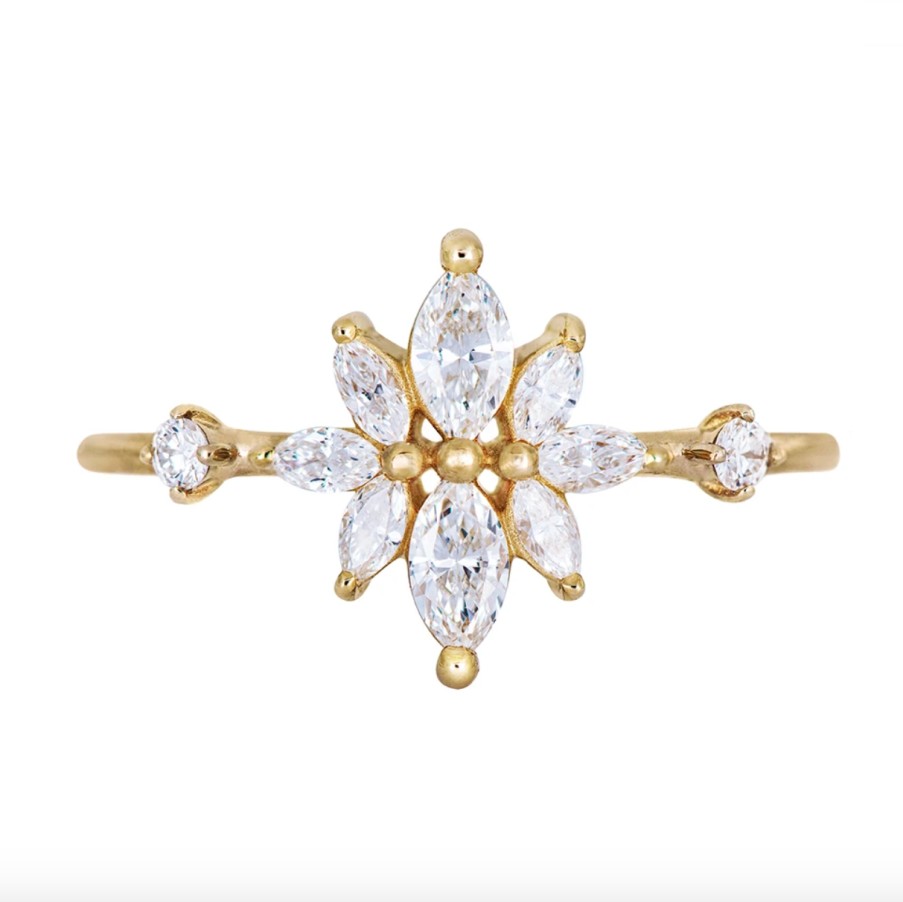 Rings Tomfoolery London | Diamond Flower Cluster Ring