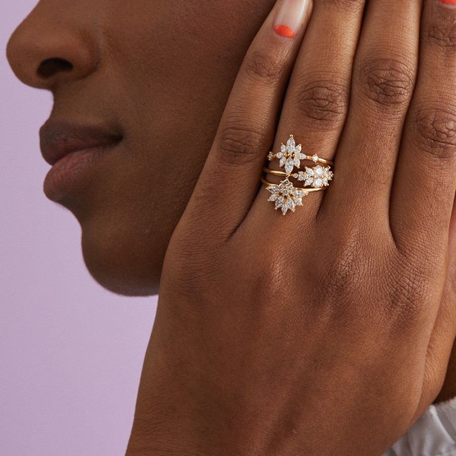 Rings Tomfoolery London | Diamond Flower Cluster Ring