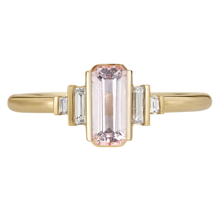 Rings Tomfoolery London | Petal Morganite & Diamond Engagement Ring