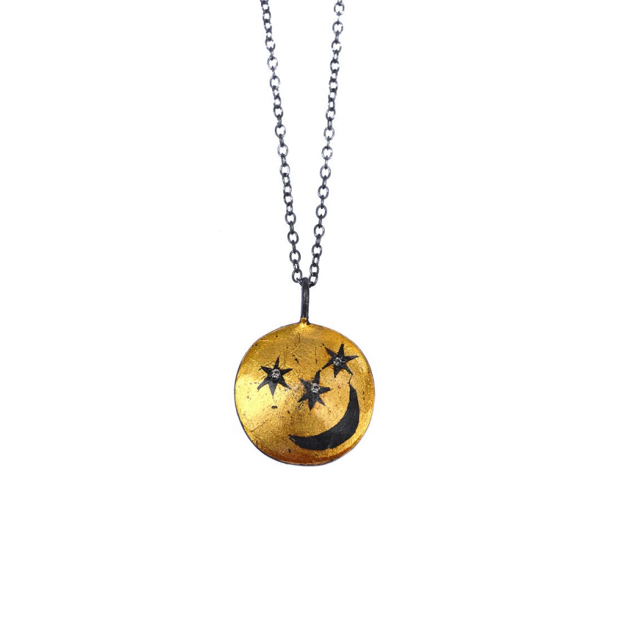 Necklaces Tomfoolery London | Celestial Coin Pendant