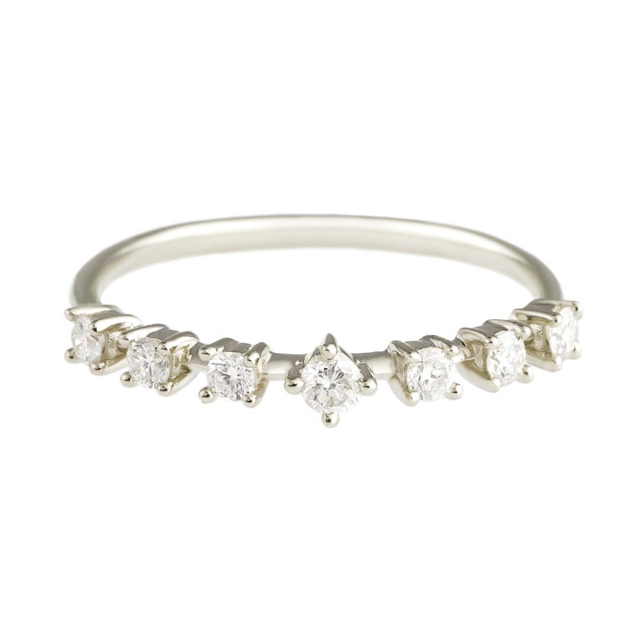 Rings Tomfoolery London | Floating Diamond Half Eternity Ring