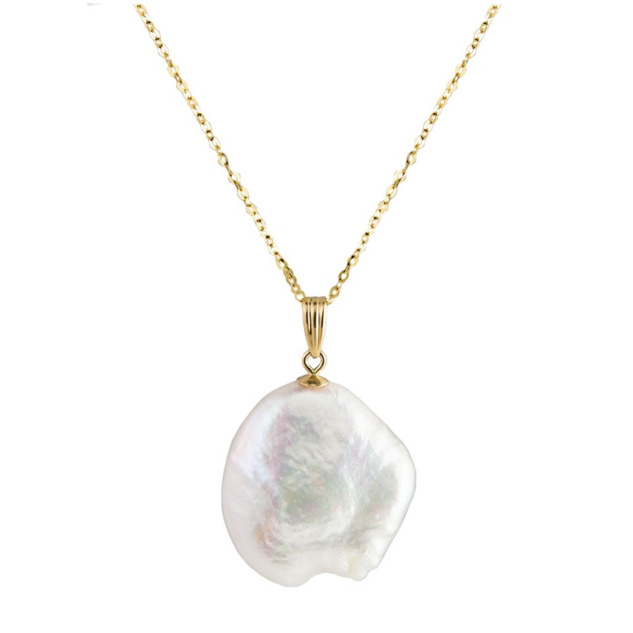 Necklaces Tomfoolery London | Keshi Pearl Pendant