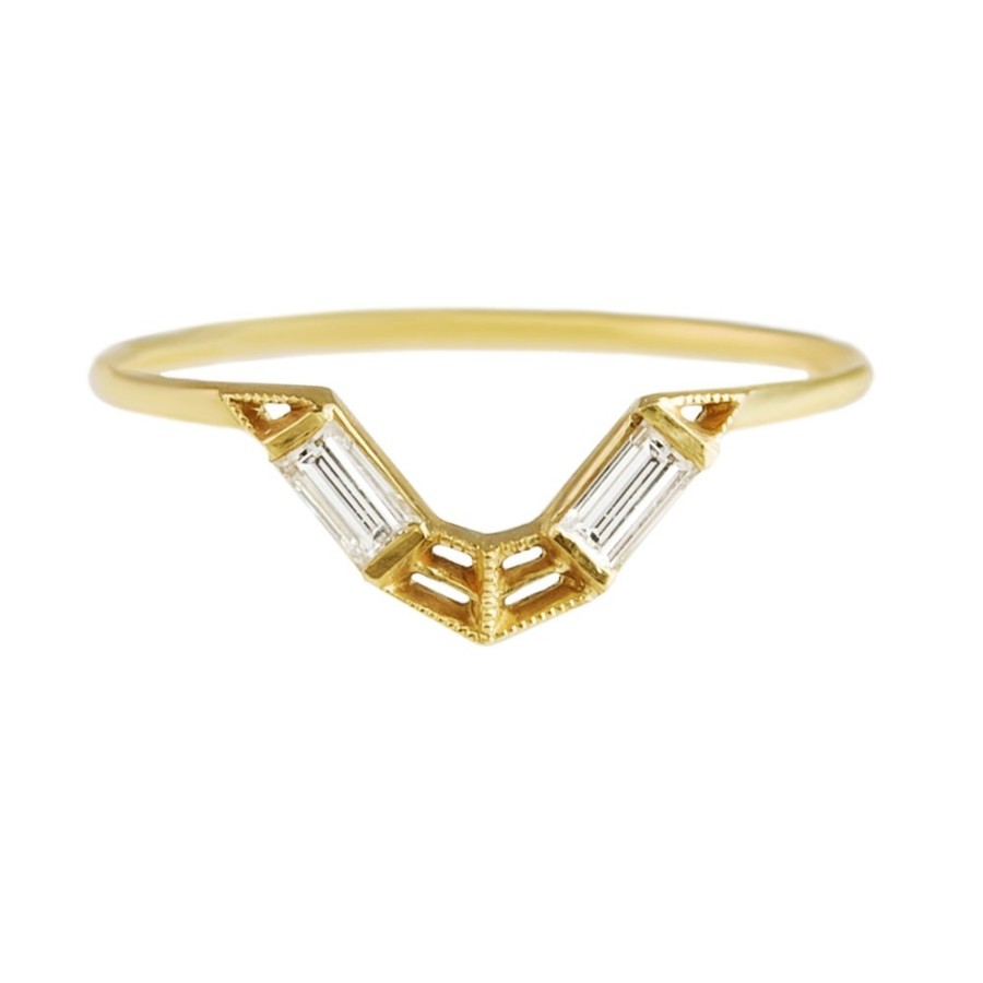 Rings Tomfoolery London | 14Ct Yellow Gold Diamond Elleyo Ring