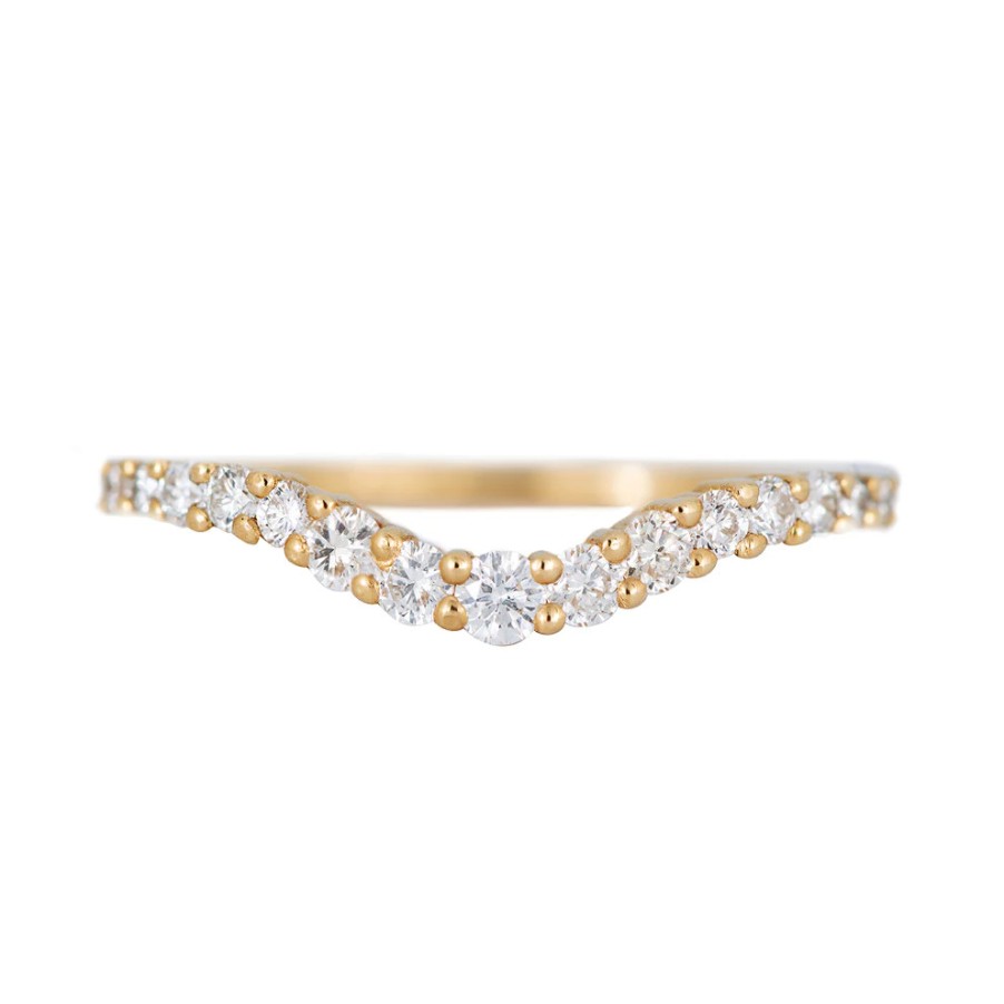 Rings Tomfoolery London | Curved Diamond Wedding Band