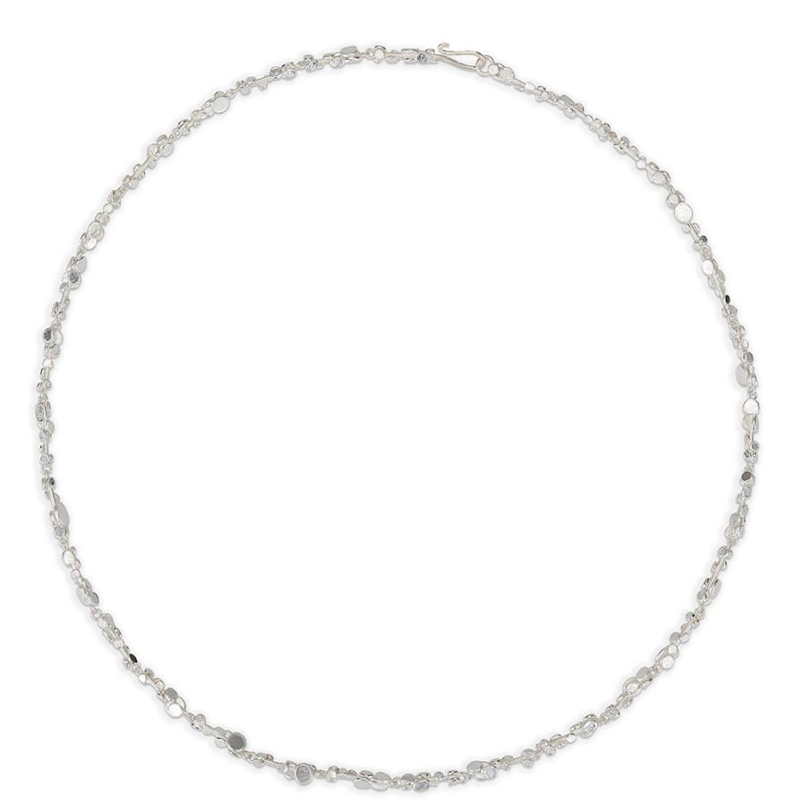 Necklaces Tomfoolery London | Silver Circle Cluster Necklace