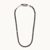 Necklaces Tomfoolery London | Girasole Black Plated Silver Necklace