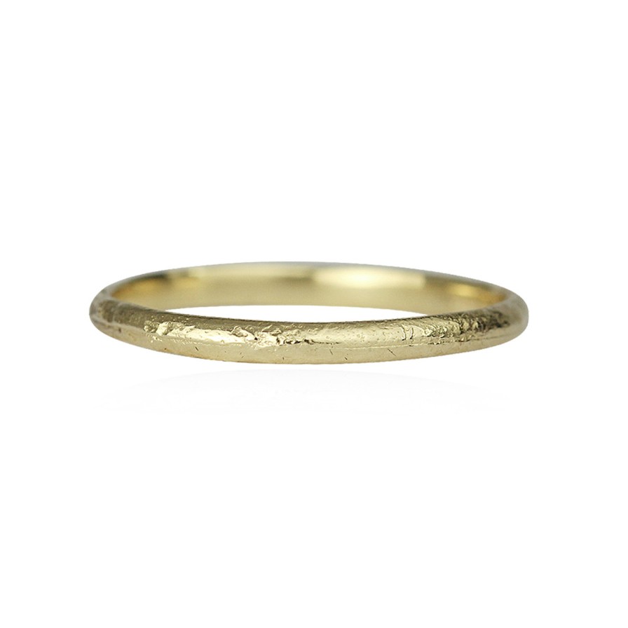 Rings Tomfoolery London | 2Mm Rustic Textured Plain Ring