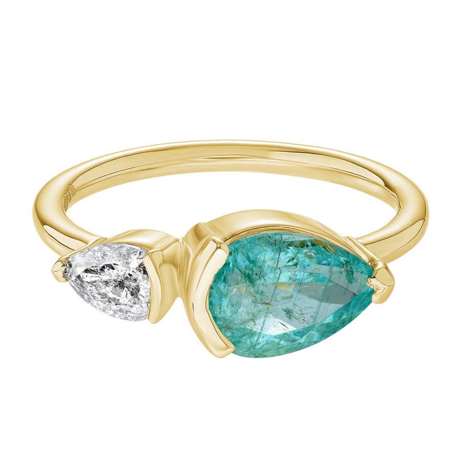 Rings Tomfoolery London | Duo Paraiba Tourmaline And Diamond Ring