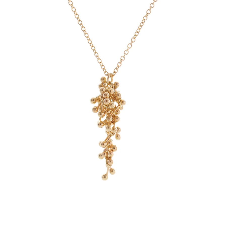 Necklaces Tomfoolery London | Fine 9Ct Yellow Gold Joy Drop Necklace