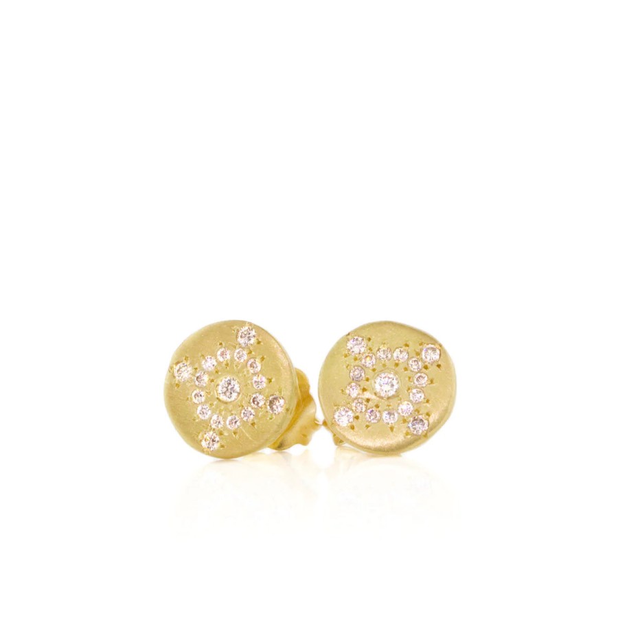 Earrings Tomfoolery London | Shimmer Diamond Studs