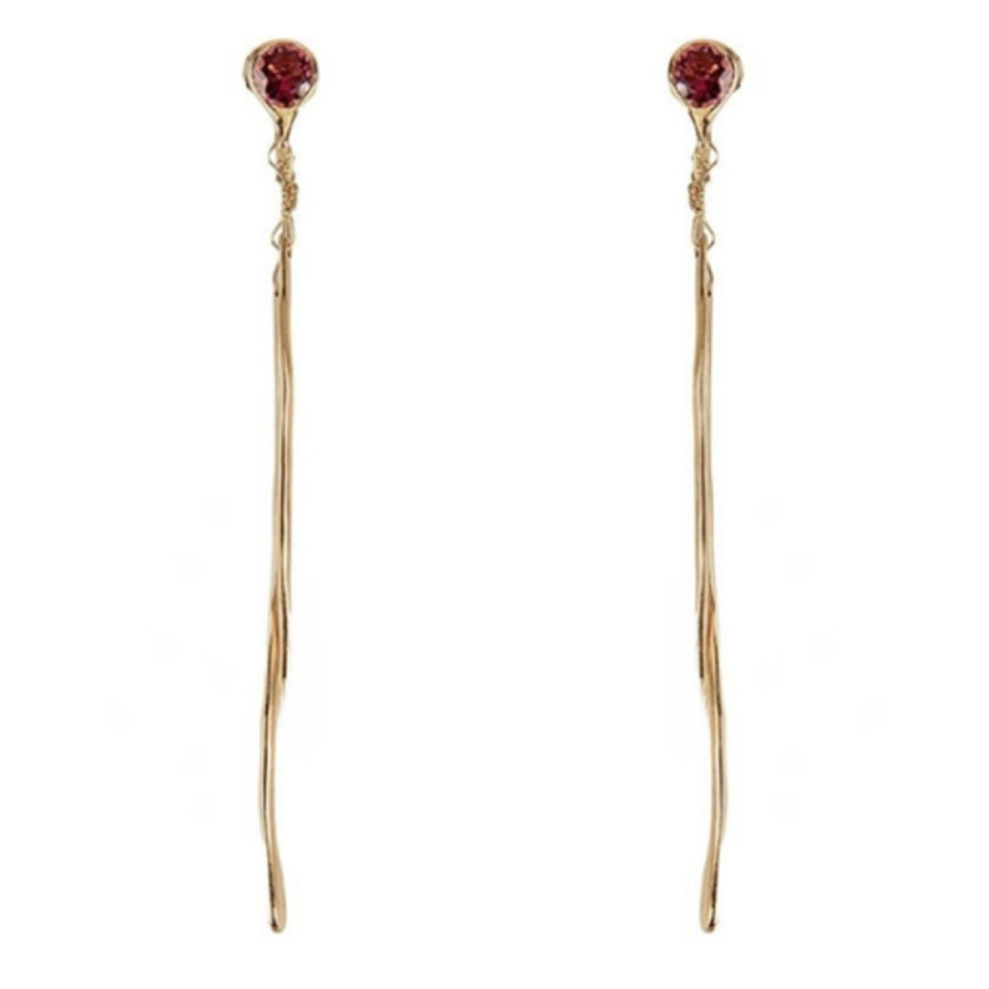 Earrings Tomfoolery London | Bailarina Earrings With Pink Tourmaline