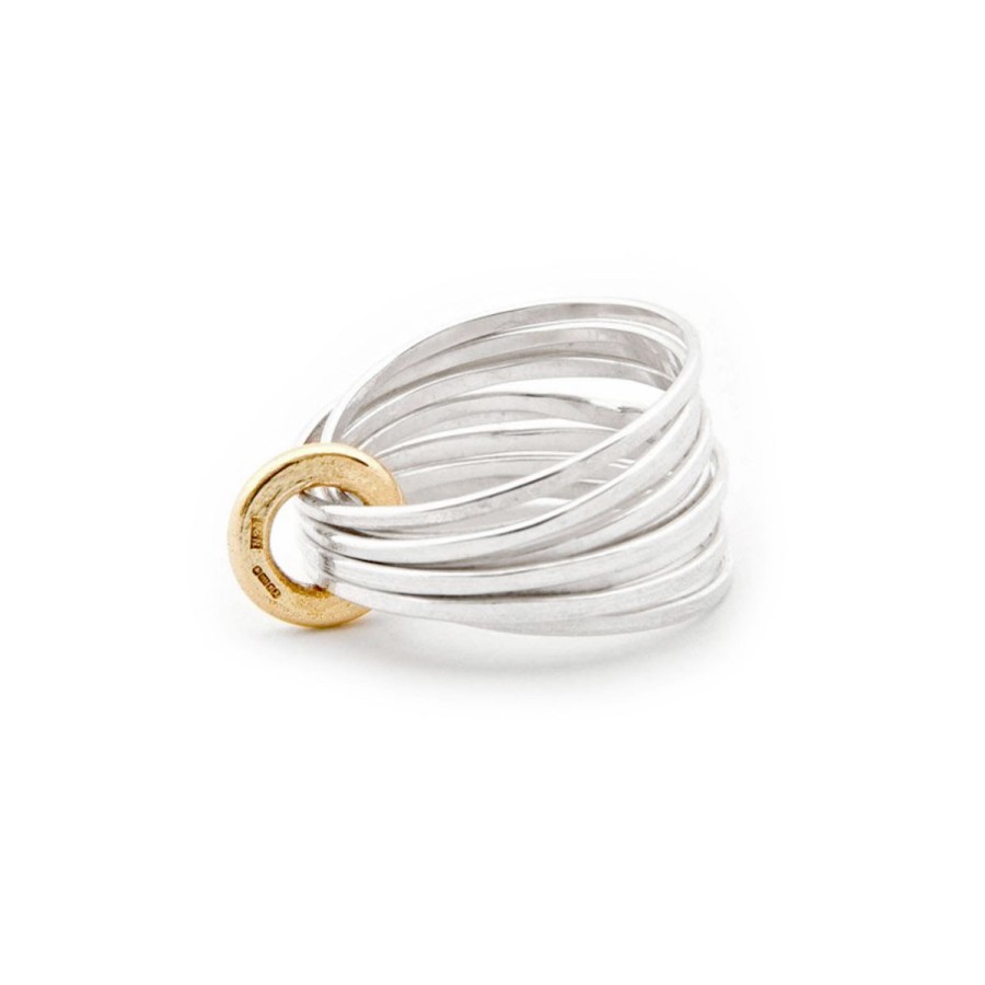 Rings Tomfoolery London | Ripple Multi Silver And Gold Ring