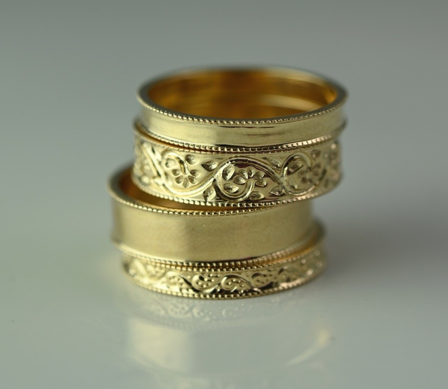 Rings Tomfoolery London | 3Mm Dala Milgrain Edged Band