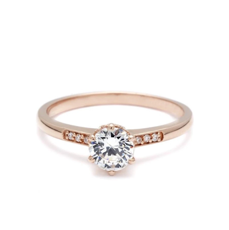 Rings Tomfoolery London | 0.50Ct Hazeline White Diamond Solitaire Ring