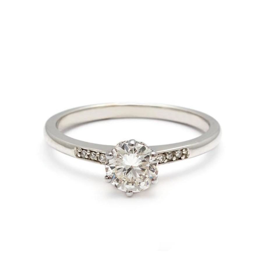 Rings Tomfoolery London | 0.50Ct Hazeline White Diamond Solitaire Ring