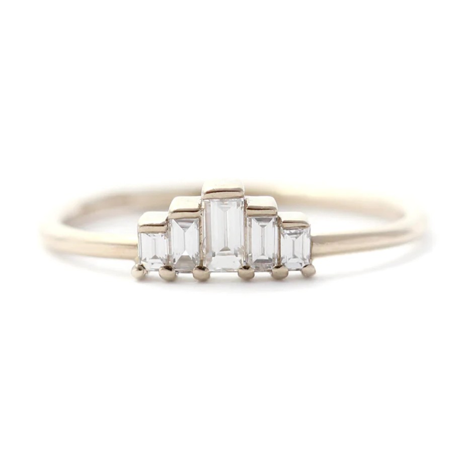 Rings Tomfoolery London | Art Deco 0.25Ct Baguette Engagement Ring