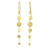 Earrings Tomfoolery London | 18Ct Yellow Gold Cascade Line Earrings