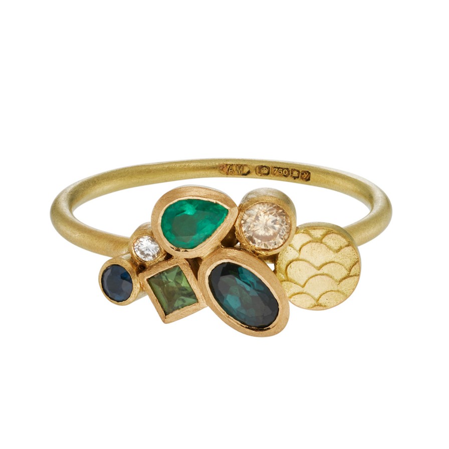 Rings Tomfoolery London | Catkin Happenstance Emerald Plume Art Ring